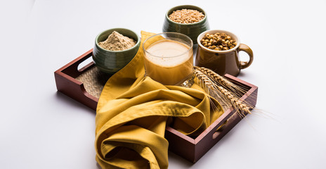 Sattu sharbat is a cooling sweet drink made in summer with roasted black chickpea flour, barley,...
