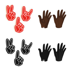Vector design of silhouette and safety symbol. Set of silhouette and comfort vector icon for stock.