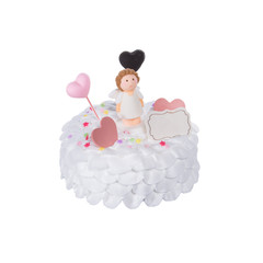 cake or Ice cream birthday cake on a background.