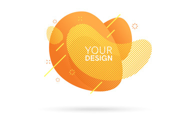 Geometric abstract sale banner isolated. Bright spring summer colors and gradients. orange color. Retail, sale promotion marketing bubble template. Simple modern design. Flat style vector illustration