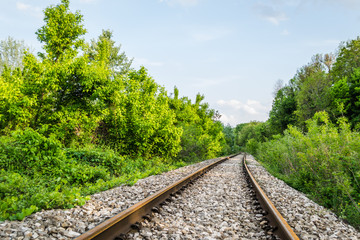 Abandoned railroad background