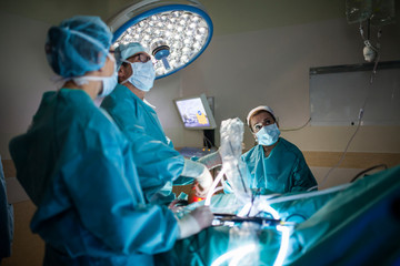 Surgery in the operating room