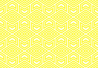 Abstract geometric pattern. A seamless vector background. White and yellow ornament. Graphic modern pattern. Simple lattice graphic design