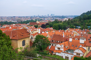 Fototapeta na wymiar Blick auf die Dächer von Prag/Tschechien