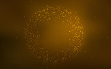 Obraz na płótnie Canvas Dark Orange vector background with astronomical stars.
