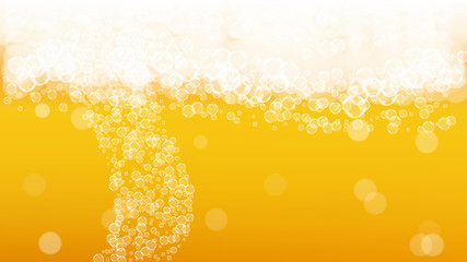 Oktoberfest background. Beer foam. Craft lager splash.