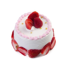 cake or Ice cream birthday cake on a background.