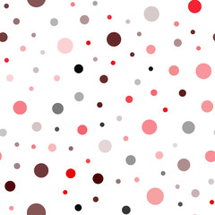 Light Red vector seamless template with circles.