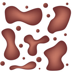 Delicious chocolate liquid with bubbles. Tasty food design. Vector illustration.