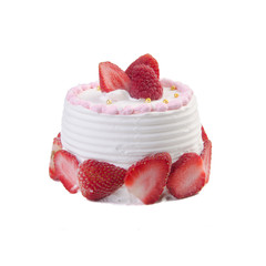 cake or Ice cream birthday cake on a background.