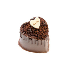 cake or love shaped cake on a background.