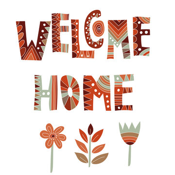 home decoration poster. vector illustration