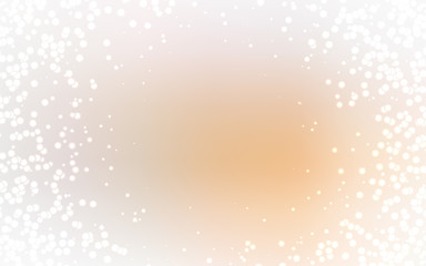 Light Orange vector background with astronomical stars.