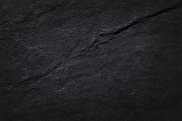 Dark grey black slate texture in natural pattern with high resolution for background and design art work. Black stone wall.
