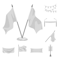 Vector illustration of promotional  and textile  icon. Collection of promotional  and white  vector icon for stock.