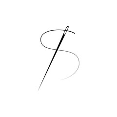 Needle icon. Flat vector