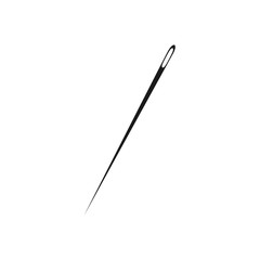 Needle icon. Flat illustration on white background.