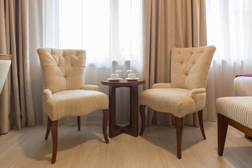 Interior of a luxury hotel apartment