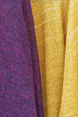 Details of contrasting colorful knitwear