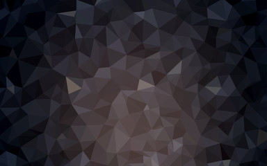 Dark Brown vector triangle mosaic texture.