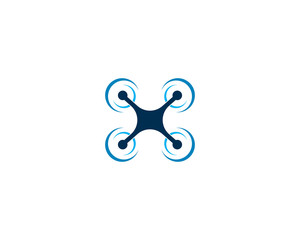 Drone logo vector icon design 