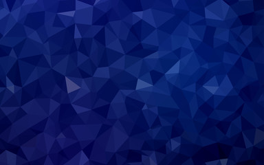 Dark BLUE vector triangle mosaic texture.