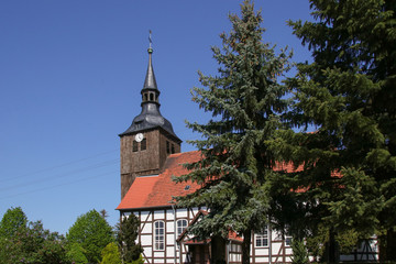 The old church of the village Schlepzig (Spree Forest) Germany