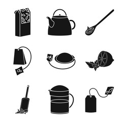 Vector design of medicine and gradient symbol. Set of medicine and natural  stock vector illustration.