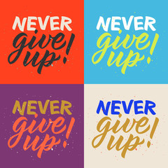 never_give_up_calligraphy_set