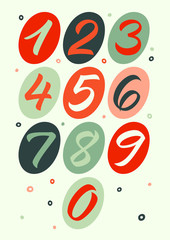 numbers_calligraphy_green