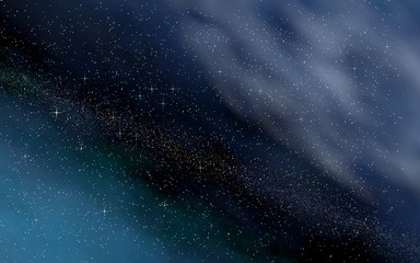 Colorful and beautiful space background. Outer space. Starry outer space texture. 3D illustration