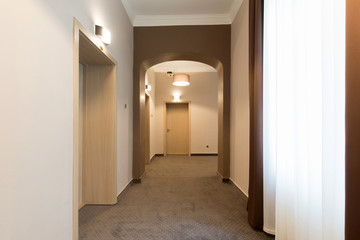 Hotel corridor interior