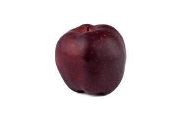 Fresh red apple isolated on white background.