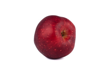 Fresh red apple isolated on white background.