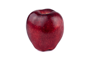 Fresh red apple isolated on white background.
