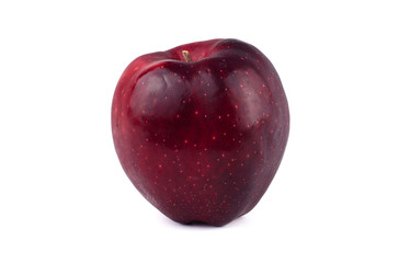 Fresh red apple isolated on white background.