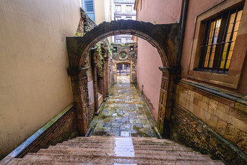 Remains of original buildings of Oviedo University in Spain