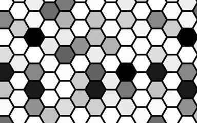 White honeycomb with a gradient color. Isometric geometry. 3D illustration