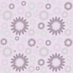 Seamless background with flowers in delicate tones