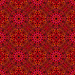 Red abstract gravel mosaic oriental pattern background design