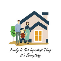 Happy Family Day Cartoon 2 D vector Template Design Illustration