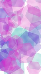 Obraz premium Multicolored translucent hexagons on white background. Vertical image orientation. 3D illustration