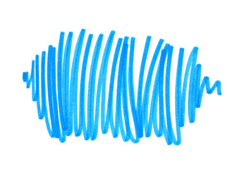 Abstract bright blue touches texture on white