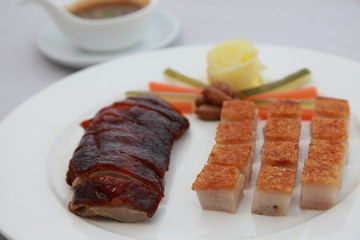 Roasted Duck with Crispy Pork
