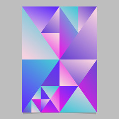 Abstract geometrical gradient triangle mosaic page template