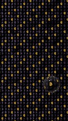 Bitcoin and currency on a dark background. Digital crypto symbol. Currency bubble, market fluctuations. Business concept. 3D illustration