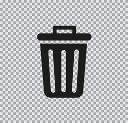 Vector icon of the urn black on transparent background