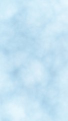 Background of abstract white color smoke isolated on blue color background. The wall of white fog. 3D illustration