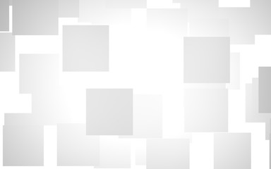 White abstract background. Misty backdrop with grey squares. 3D illustration