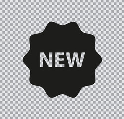 Vector flat icon quality guarantee black on transparent background